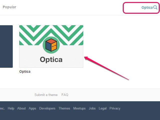 En cliquant sur le résultat de la recherche Optica Optica charge's Install page.