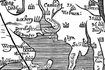 Une carte de la baie du Massachusetts 17e siècle représentant le port et les villes autour de Boston.