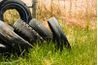 L'herbe haute et l'eau stagnante dans les vieux pneus peuvent fournir un terrain fertile pour les mouches.